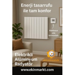 ELEKTRİKLİ ALÜMİNYUM RADYATÖR (KABLOSUZ ODA TERMOSTATLI)