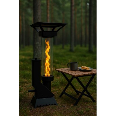 FÜZE TİP KAMP SOBASI (Pürmüz Torch Set+Tek Kullanımlık Pelet Hediye)