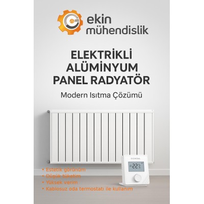 ELEKTRİKLİ ALÜMİNYUM RADYATÖR (KABLOSUZ ODA TERMOSTATLI)