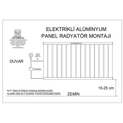 ELEKTRİKLİ ALÜMİNYUM RADYATÖR (KABLOSUZ ODA TERMOSTATLI)