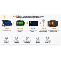 ŞEBEKE ELEKTRİĞİ DESTEKLİ GES (HAZIR PAKET)-ISITMA & SOĞUTMA