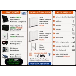 ŞEBEKE ELEKTRİĞİ DESTEKLİ GES (HAZIR PAKET)-ISITMA & SOĞUTMA