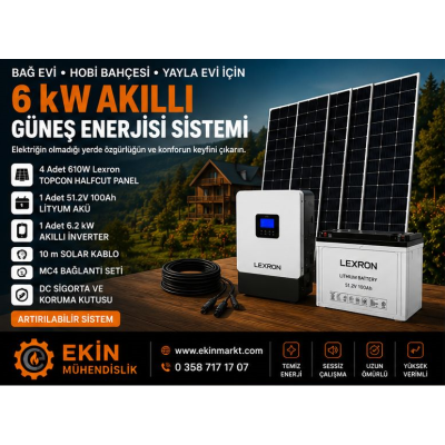 6 kW SOLAR ENERJİ SİSTEMİ (HAZIR PAKET)