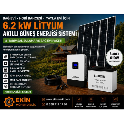 6,2 kW SOLAR ENERJİ SİSTEMİ (HAZIR PAKET)